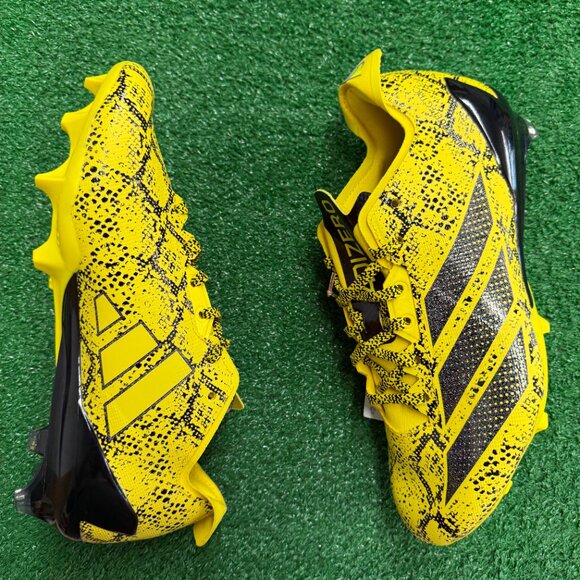 Adidas Adizero Electric II 7v7 Team Yellow Black Mens Shoes IE3893 NEW Sz 8.5 - Picture 2 of 5